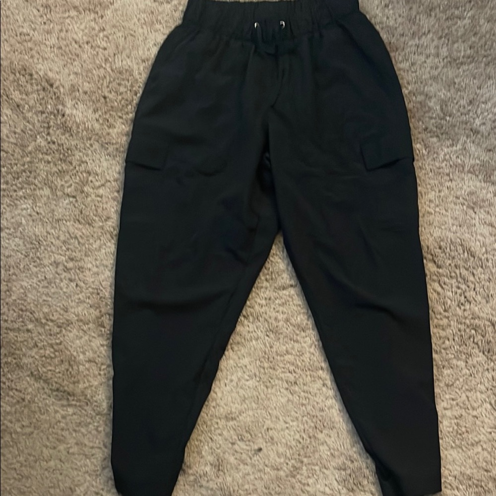 Old Navy Black Cargo Pants with Elastic Waistband